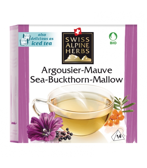 Infusion argousier & mauve BIO - 14 sachets - Swiss Alpine Herbs