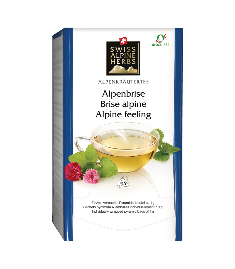 BIO-Kräutertee Alpenbrisen - 24 Teebeutel - Swiss Alpine Herbs