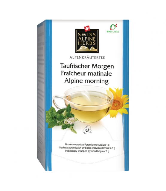 Infusion fraîcheur matinale BIO - 24 sachets - Swiss Alpine Herbs