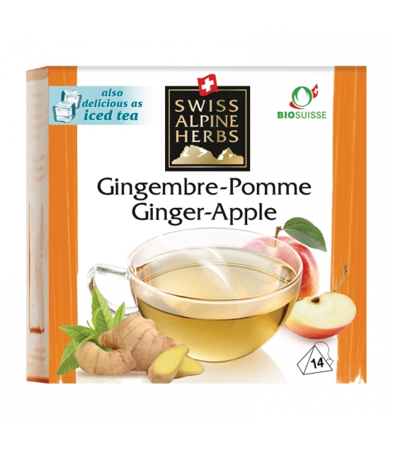 Infusion gingembre & pomme BIO - 14 sachets - Swiss Alpine Herbs