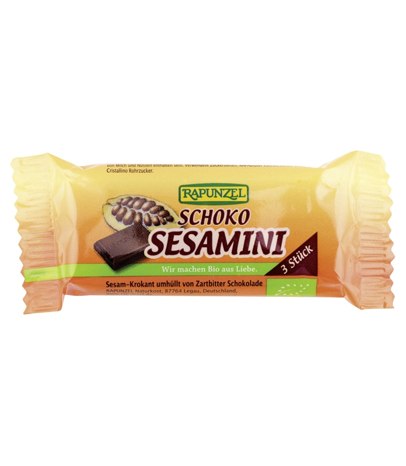 Barre croquante au sésame & chocolat BIO Sesamini choco - 27g - Rapunzel