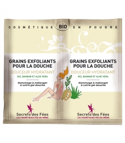 BIO-Peelingkörnchen für die Dusche feuchtigkeitsspendend Reis, Baobab & Aloe Vera - 2x2,5g - Secrets des Fées BIO-Peelingkörnchen für die Dusche feuchtigkeitsspendend Reis, Baobab & Aloe Vera - 2x2,5g - Secrets des Fées