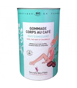 Gommage corps raffermissant BIO café, thé vert & chlorella - 200g - Secrets des Fées