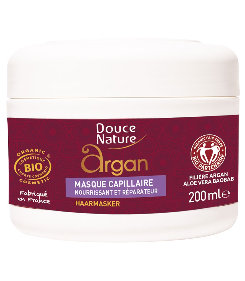 Masque capillaire BIO huile d'argan & karité - 200ml - Douce Nature