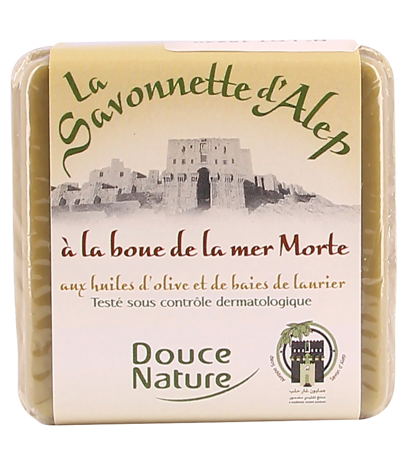 Savonnette d'Alep à la boue de la mer Morte - 100g - Douce Nature Savonnette d'Alep à la boue de la mer Morte - 100g - Douce Nature