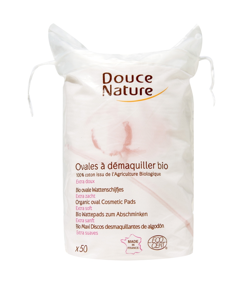 Ovales à démaquiller en coton BIO - 50 ovales - Douce Nature Ovales à démaquiller en coton BIO - 50 ovales - Douce Nature