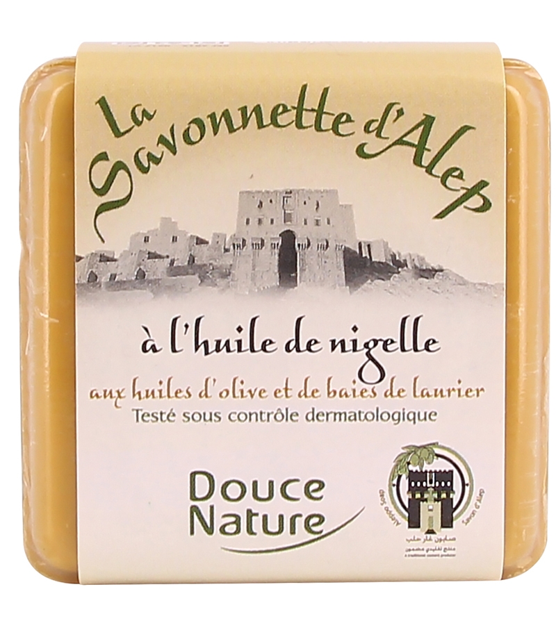 Savonnette d'Alep BIO nigelle - 100g - Douce Nature Savonnette d'Alep BIO nigelle - 100g - Douce Nature