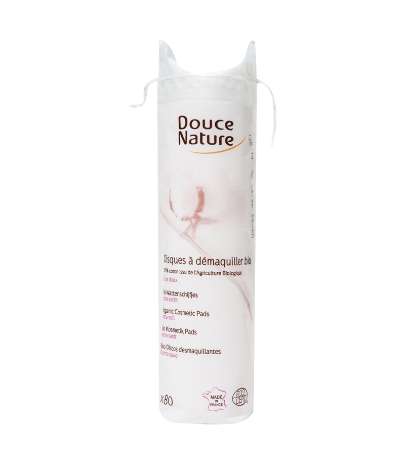 Disques à démaquiller en coton BIO - 80 disques - Douce Nature Disques à démaquiller en coton BIO - 80 disques - Douce Nature