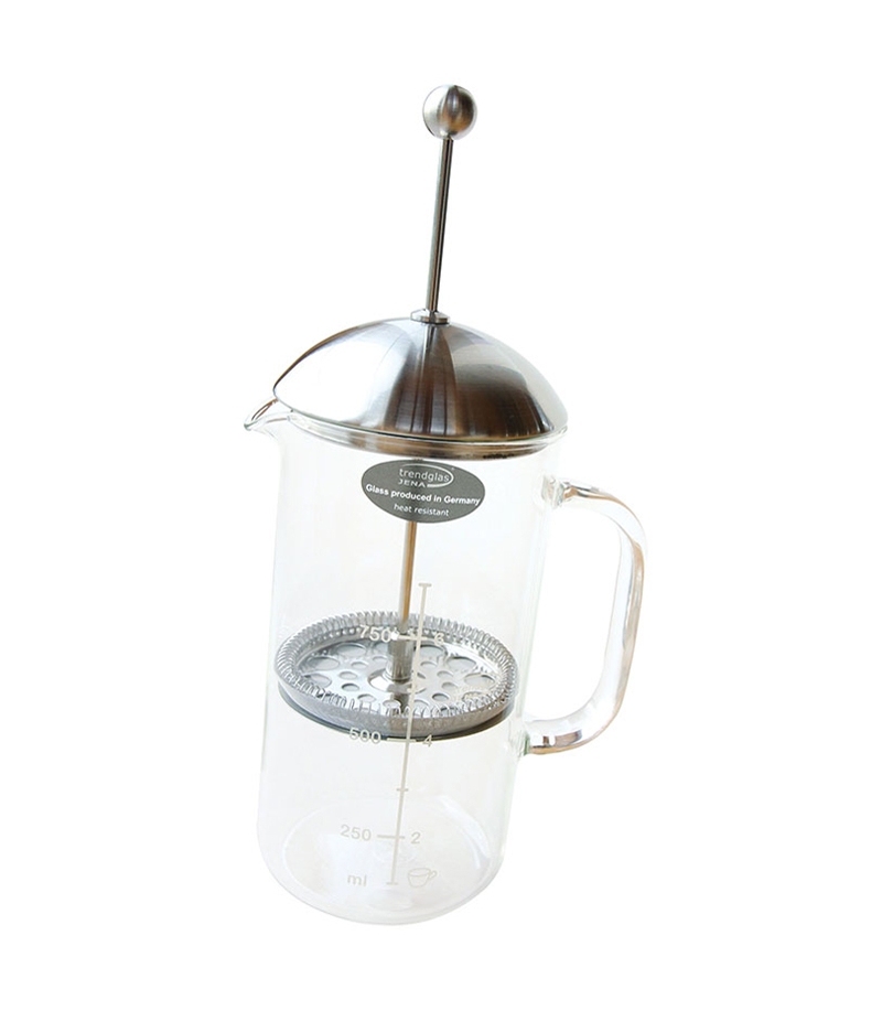 Pressfilter-Kaffeemaschine aus Glas & Edelstahl 1l - 1 Stück - ah table ! Pressfilter-Kaffeemaschine aus Glas & Edelstahl 1l - 1 Stück - ah table !