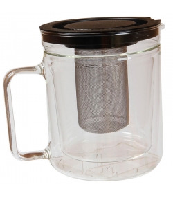 Doppelwandige Teekanne aus Glas & Edelstahlfilter 1l - 1 Stück - ah table ! Doppelwandige Teekanne aus Glas & Edelstahlfilter 1l - 1 Stück - ah table !