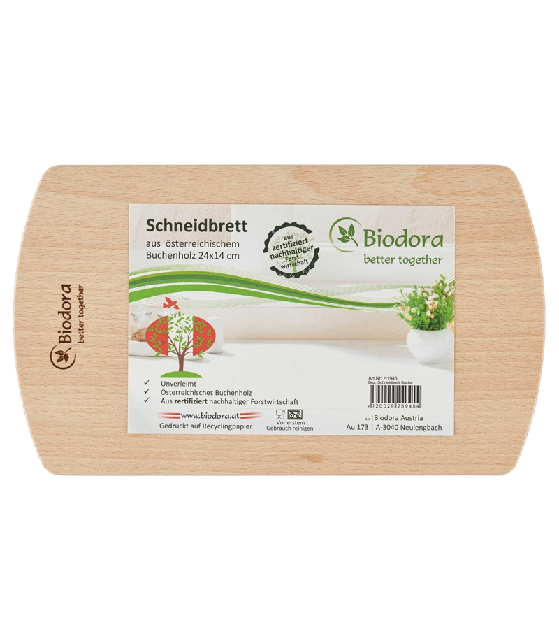 Schneidbrett aus Buche - 1 Stück - Biodora Schneidbrett aus Buche - 1 Stück - Biodora