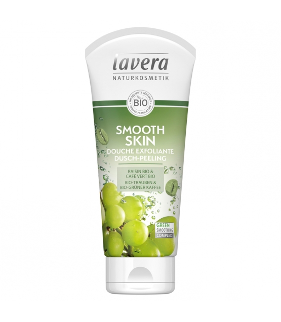 Douche exfoliante Smooth Skin BIO raisin & café vert - 200ml - Lavera