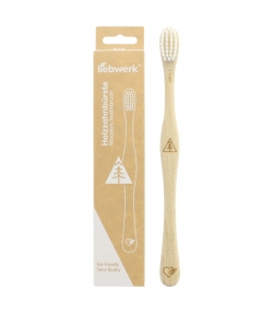Brosse à dents en bois "conifère nordique" Soft Nylon - 1 pièce - Liebwerk Brosse à dents en bois "conifère nordique" Soft Nylon - 1 pièce - Liebwerk