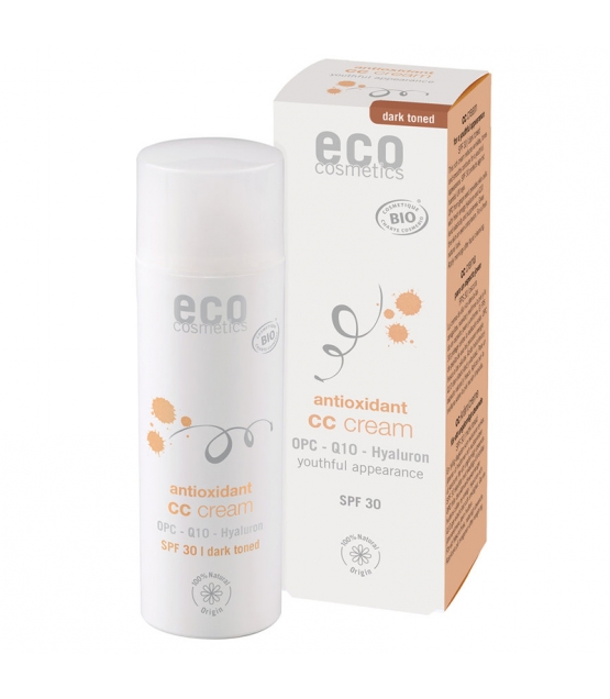 CC crème teinte foncée BIO IP 30 OPC, Q10 & acide hyaluronique - 50ml - Eco Cosmetics