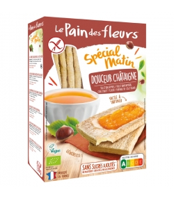 Knusprige milde BIO-Maroni.Schnitten Spécial matin - 230g - Le pain des fleurs Knusprige milde BIO-Maroni.Schnitten Spécial matin - 230g - Le pain des fleurs
