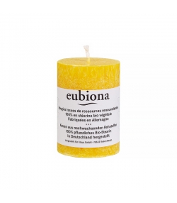 Stumpenkerze Gelb aus BIO-Stearin 56 x 80 mm - 1 Stück - Eubiona
