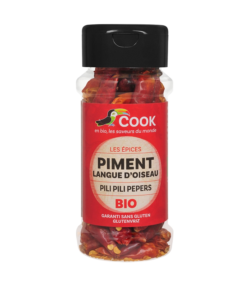 Piment "langue d'oiseau" entier BIO - 20g - Cook Piment "langue d'oiseau" entier BIO - 20g - Cook