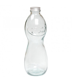 Flasche aus recyceltem Glas 1l mit Aluminiumdeckel - 1 Stück - ah table !