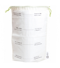 Sac gradué réutilisable en coton BIO - Taille M - 1 pièce - ah table ! Sac gradué réutilisable en coton BIO - Taille M - 1 pièce - ah table !