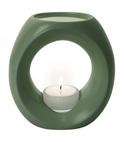Teelicht-Duftlampe Waldgrün matt für ätherische Öle - Primavera