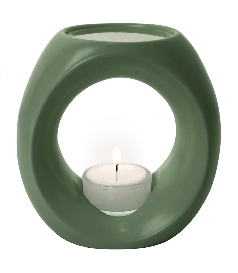 Teelicht-Duftlampe Waldgrün matt für ätherische Öle - Primavera Teelicht-Duftlampe Waldgrün matt für ätherische Öle - Primavera