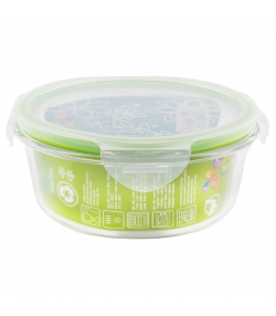 Lunch box ronde en verre avec couvercle en plastique - 980ml, 1 pièce - Dora's