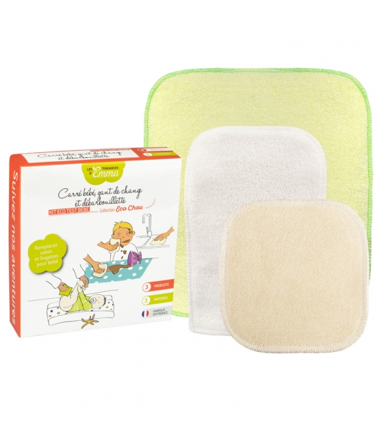 Kit Eco Test Bebe Ecologique 1 Carre Bebe 1 Gant De Change 1 Debarbouillette Les Tendances D Emma Kit Eco Test Bebe Ecologique 1 Carre Bebe 1 Gant De Change 1 Debarbouillette Les Tendances D Emma