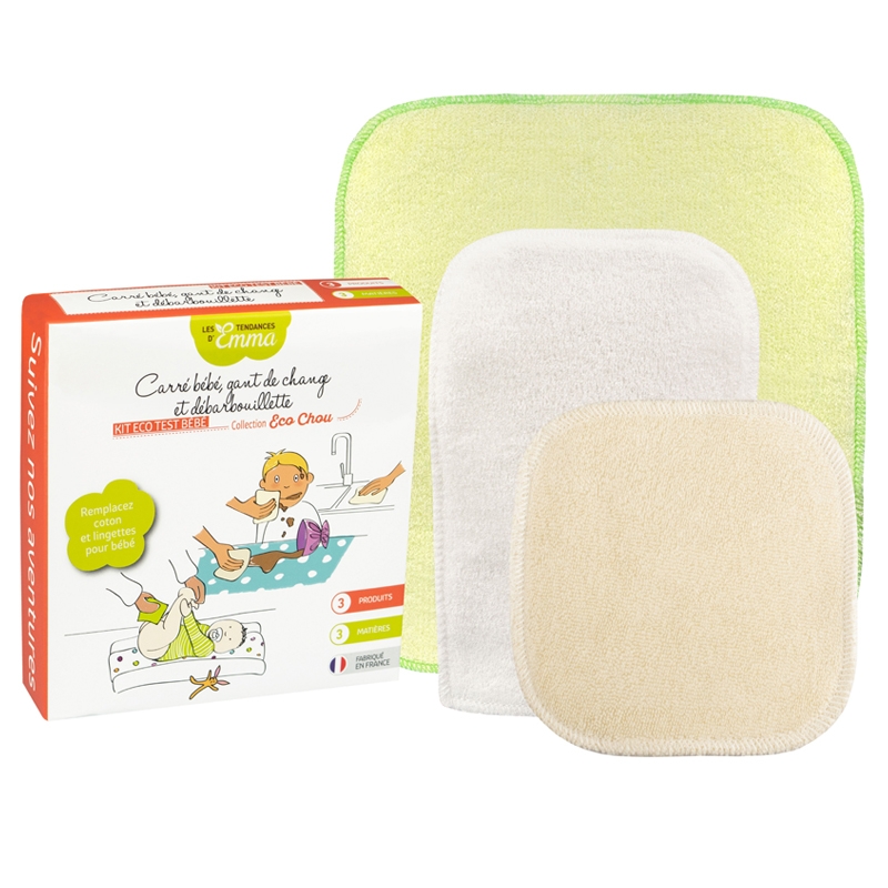 Kit Eco Test Bebe Ecologique 1 Carre Bebe 1 Gant De Change 1 Debarbouillette Les Tendances D Emma Kit Eco Test Bebe Ecologique 1 Carre Bebe 1 Gant De Change 1 Debarbouillette Les Tendances D Emma
