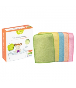 Petits gants d'apprentissage lavables en bambou couleur écologiques - 5 pièces - Les Tendances d'Emma