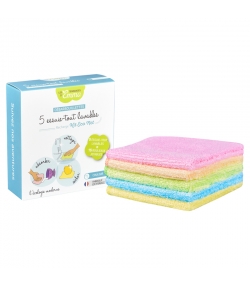 Lingettes multi-usages lavables en bambou couleur écologiques - 5 pièces - Les Tendances d'Emma Lingettes multi-usages lavables en bambou couleur écologiques - 5 pièces - Les Tendances d'Emma
