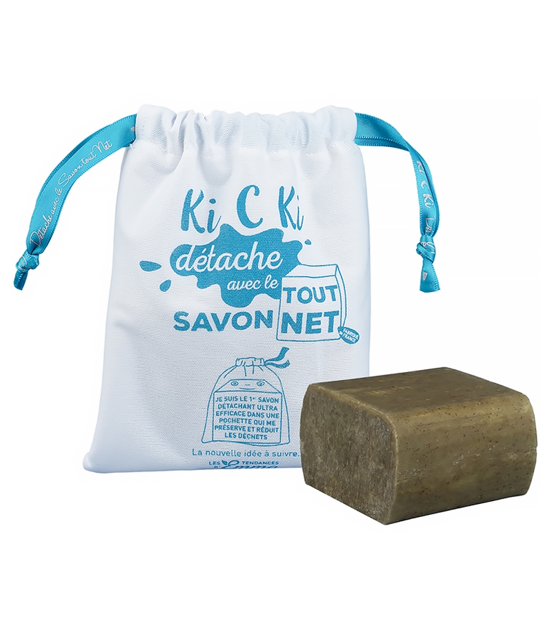 Kit savon détachant Tout Net écologique - 1 savon & pochon porte-savon - Les Tendances d'Emma