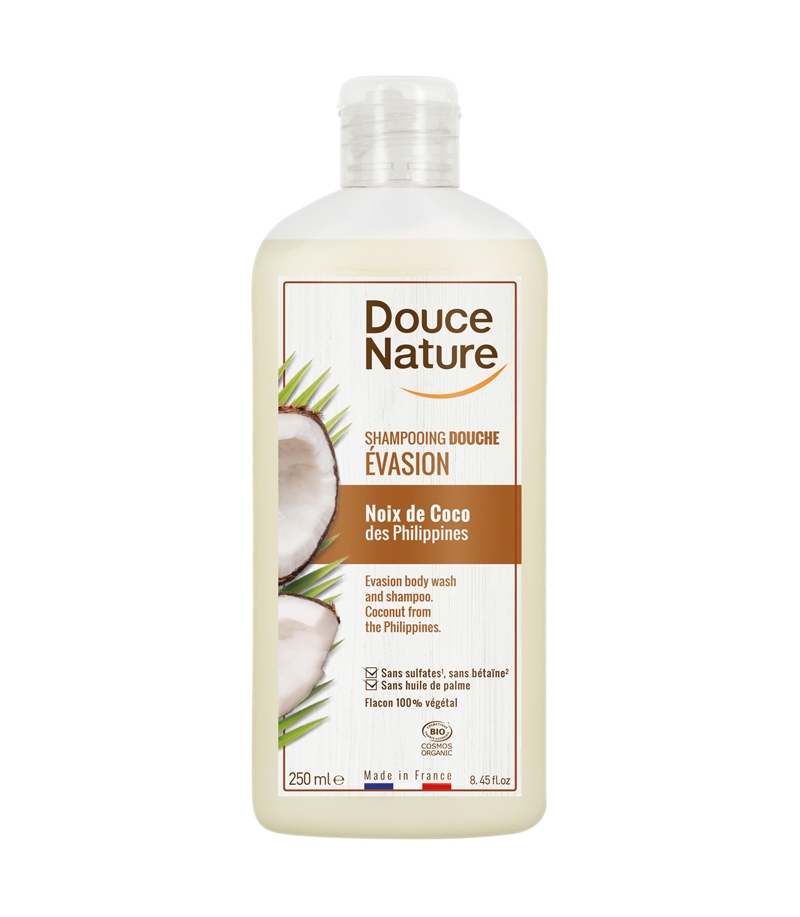 Shampooing douche évasion BIO noix de coco - 250ml - Douce ... Shampooing douche évasion BIO noix de coco - 250ml - Douce ...