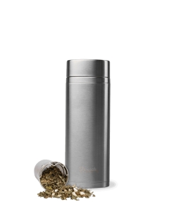 Thermos-Teeflasche für unterwegs aus gebürstetem Edelstahl - 400ml - 1 Stück - Qwetch Originals Mat Thermos-Teeflasche für unterwegs aus gebürstetem Edelstahl - 400ml - 1 Stück - Qwetch Originals Mat