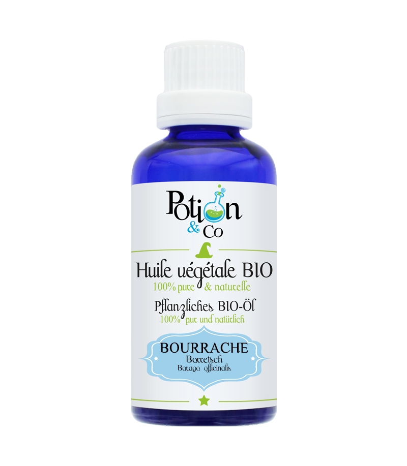 Huile végétale de bourrache BIO - 50ml - Potion & Co Huile végétale de bourrache BIO - 50ml - Potion & Co