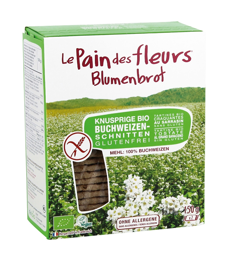 Tartines craquantes au sarrasin BIO - 150g - Le pain des fleurs Tartines craquantes au sarrasin BIO - 150g - Le pain des fleurs