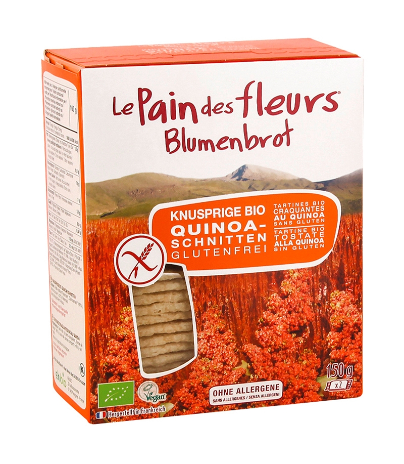 Quinoa BIO-Schnitten - 150g - Le pain des fleurs Quinoa BIO-Schnitten - 150g - Le pain des fleurs