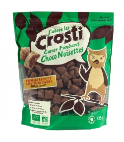 Céréales fourrées cœur fondant goût chocolat & noisettes BIO - 525g - Favrichon Crosti