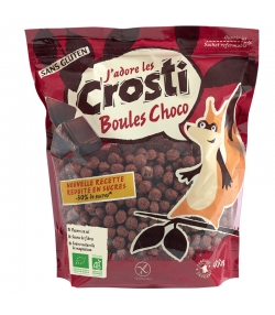 Céréales boules de riz & maïs soufflées goût chocolat BIO - 400g - Favrichon Crosti Céréales boules de riz & maïs soufflées goût chocolat BIO - 400g - Favrichon Crosti