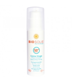 BIO-Sonnencreme für Gesicht & Hals LSF 50+ Aloe Vera & Karanja - 50ml - Biosolis