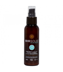 Huile solaire sublimante spray corps & cheveux BIO IP 20 colza & karanja - 100ml - Biosolis Huile solaire sublimante spray corps & cheveux BIO IP 20 colza & karanja - 100ml - Biosolis