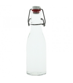 Limonaden Flasche runder Boden aus transparentem Glas 500ml mit mechanischem Verschluss aus Porzellan - 1 Stück - Potion & Co Limonaden Flasche runder Boden aus transparentem Glas 500ml mit mechanischem Verschluss aus Porzellan - 1 Stück - Potion & Co