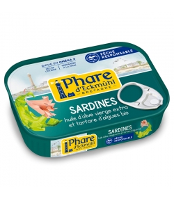 Sardines au tartare d'algues & huile d'olive BIO - 135g - Phare d'Eckmühl