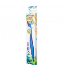 Brosse à dents à tête interchangeable Bleu Medium Nylon - 1 pièce - Yaweco Brosse à dents à tête interchangeable Bleu Medium Nylon - 1 pièce - Yaweco