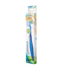 Brosse à dents à tête interchangeable Bleu Soft Nylon - 1 pièce - Yaweco