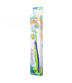 Brosse à dents à tête interchangeable Bleu-Vert Soft Nylon - 1 pièce - Yaweco Brosse à dents à tête interchangeable Bleu-Vert Soft Nylon - 1 pièce - Yaweco