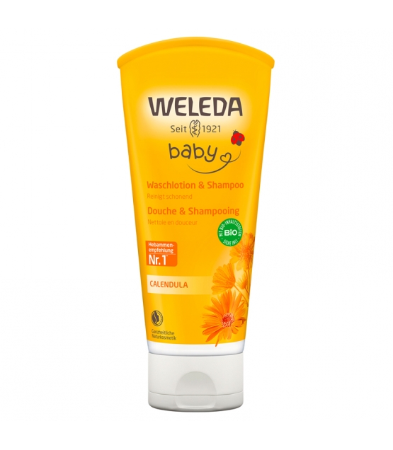 Douche & shampooing bébé BIO calendula - 200ml - Weleda