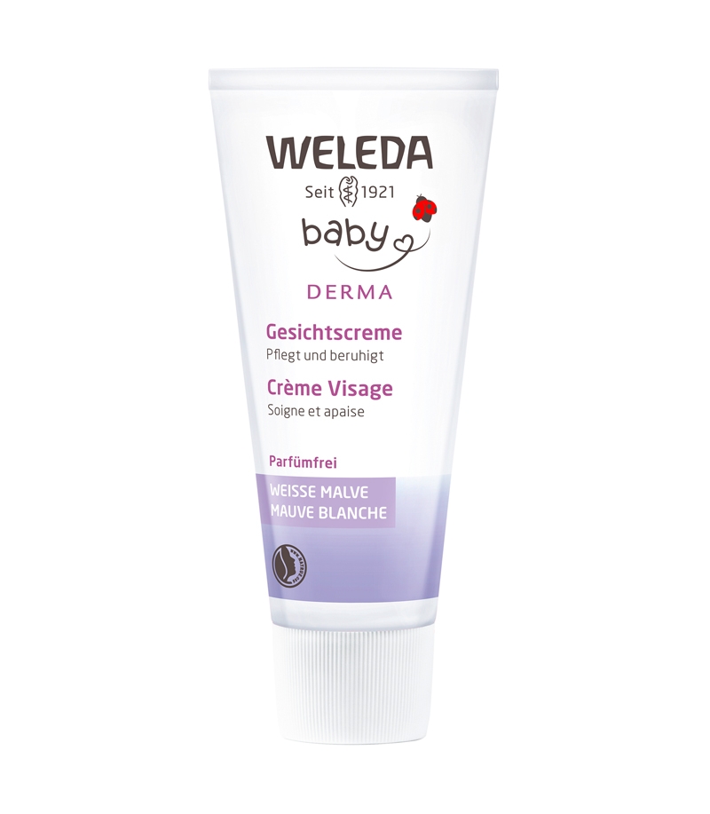 Crème visage bébé BIO mauve blanche - 50ml - Weleda Crème visage bébé BIO mauve blanche - 50ml - Weleda