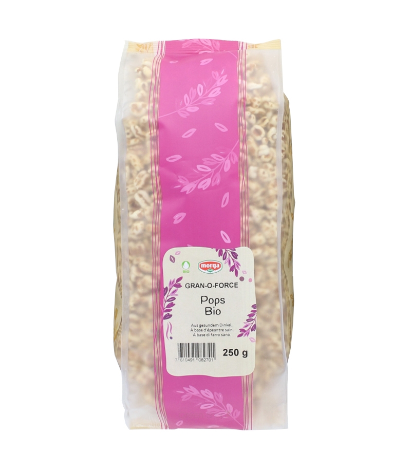 Epeautre soufflé au miel BIO - Pops - 250g - Morga Epeautre soufflé au miel BIO - Pops - 250g - Morga