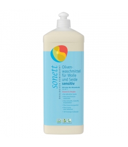 Ökologisches Olivenflüssigwaschmittel für Wolle & Seide sensitiv ohne Duft - 17 Waschgänge - 1l - Sonett﻿