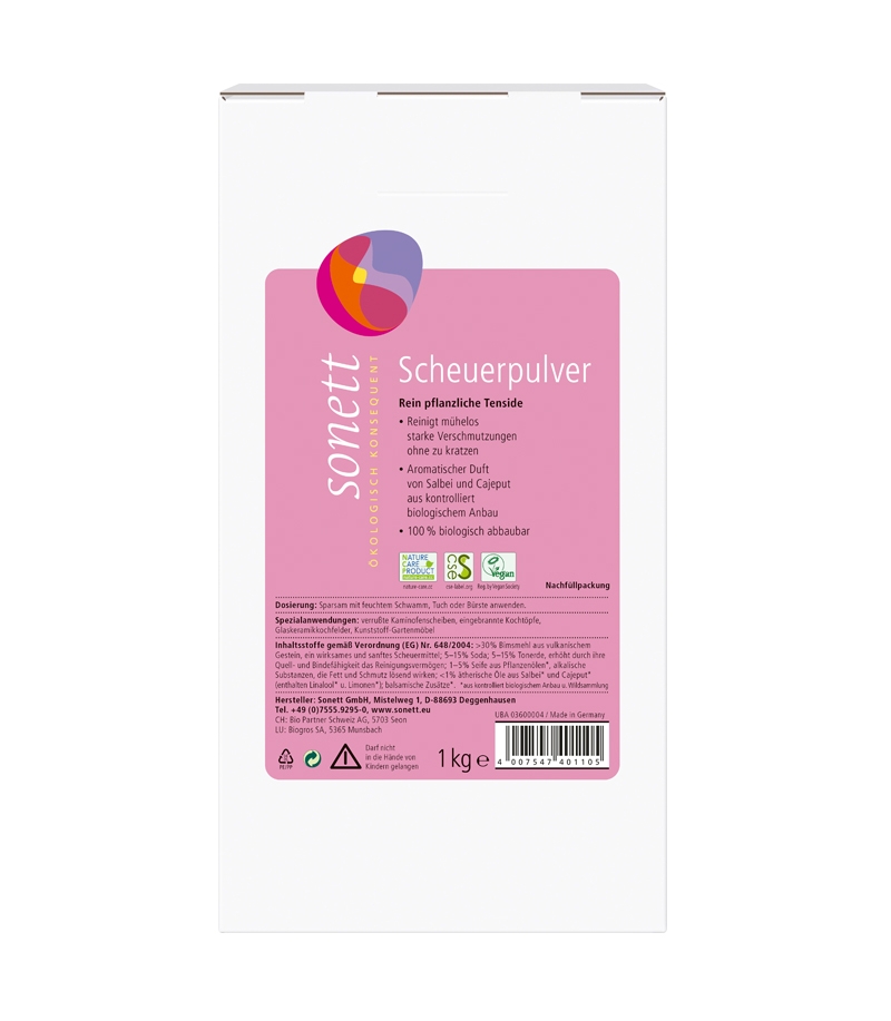 Ökologisches Scheuerpulver Salbei & Cajeput - 1kg - Sonett﻿